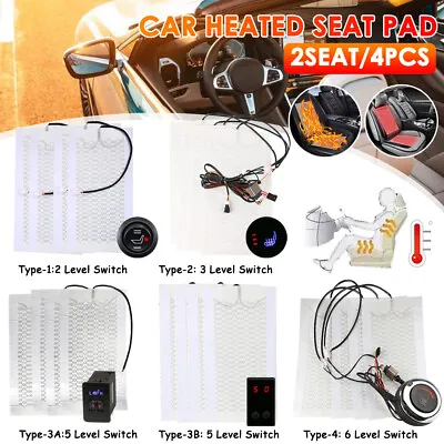 12V Universal Carbon Fiber Car Seat Heating Heater Kit Warmer Seat Covers Pads • $47.50