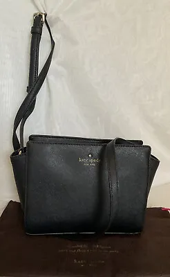 KATE SPADE NY Black Leather Cross Body/Shoulder Bag / Handbag With Dustbag • $129