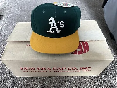 Vintage New Era Oakland Athletics Diamond Collection Hat 7-3/4 USA Made NWT • $29.99