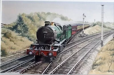 Kenneth C Aitken GAvA Original Watercolour Painting Locomotive 5056 Railway Art • £199