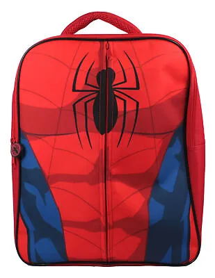 £13.92 • Buy Spiderman Torso Large Arch Zip Backpack Red Boys Back To School Rucksack