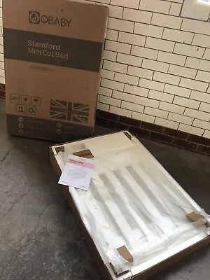 Obaby Stamford Mini Sleigh Cot Bed - White - BOX 1 Of 2 - END PANELS PARTS ONLY • £29.95