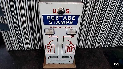 Vintage Postal Postage Stamp Machine 5 & 10 Cents (NO KEY BUT IT IS UNLOCKED) • $90