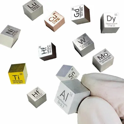 $16.14 • Buy 10x10x10mm Cube Element Pure Density Specimen Collection Hobby High Purity Metal