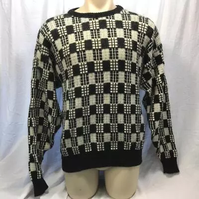 Vintage Jantzen Mens Sweater Bold Biggie 1990's Size L Made In USA • $121.84