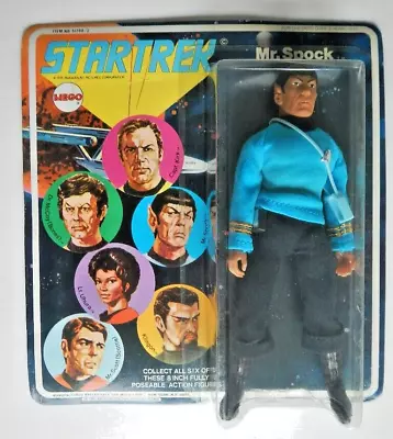 Vintage 1974 Mego Star Trek Mr Spock 8  Figure Sealed 6 Face • $11.49