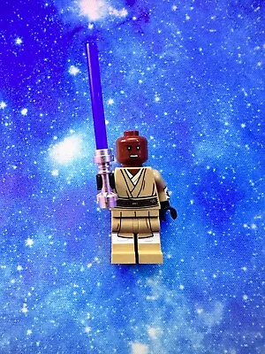 LEGO Star Wars Mace Windu Minifigure + Purple Lightsaber 187th Legion 75342 NEW • $4.99