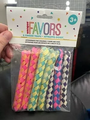 £2.90 • Buy Unique Brand 8ct. Chinese Finger Traps Kids Party Favors 3+ New!!!