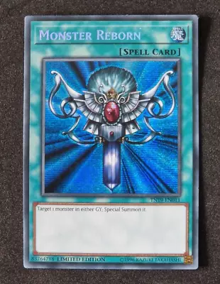 Yugioh Monster Reborn Secret Rare Tn19-en011 Limited Edition - Light Play • £3