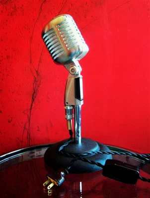 £407.34 • Buy Vintage 1960's Shure 55S Dynamic Microphone Custom LED Lamp Light Elvis # 2 55SW