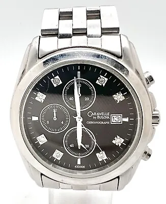 $24.99 • Buy Vintage Diamond Marker Caravelle Bulova Quartz Chronograph Watch