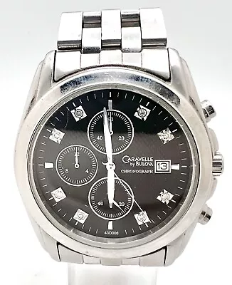 $24.99 • Buy Vintage Diamond Marker Caravelle Bulova Quartz Chronograph Watch