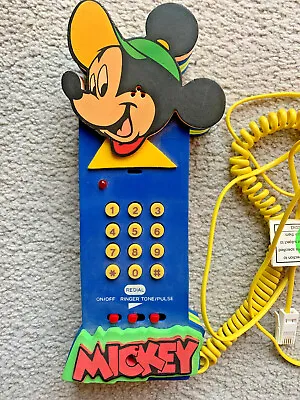 Vintage Disney Mickey Mouse Soft Foam Phone 1992 Fully Working • £19.99