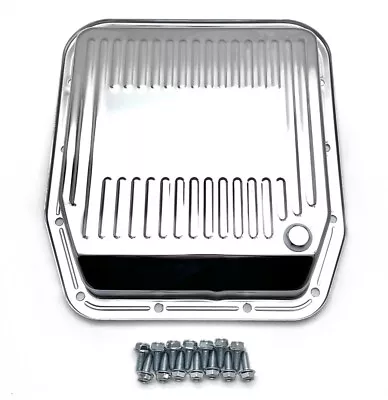 1980-1993 Ford A.O.D AOD Transmission Pan With Bolts Mustang F150 Steel Chrome • $52.95