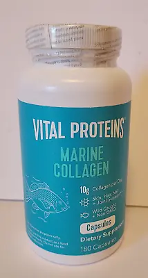 Vital Proteins Marine Collagen 180 Capsules Exp 1/26 • $29.99