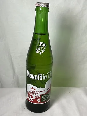 1960'S SEALED Full HILLBILLY MOUNTAIN DEW Glass BOTTLE Atlanta GA 10oz Soda • $14