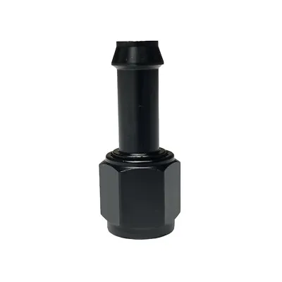 6AN AN6 Female To 3/8” Straight Push On Barb Hose Adapter Swivel Fitting Black • $8.99