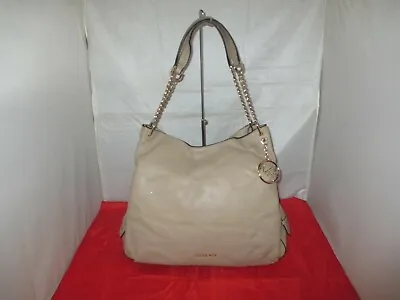 Michael Kors Lillie Large Leather Chain Shoulder Tote Tote $398 Truffle   #2874 • $110.49