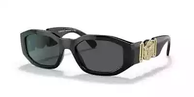 Versace VE4361 Medusa Biggie Black Gold Gray Lens Sunglasses BRAND NEW • $119.99