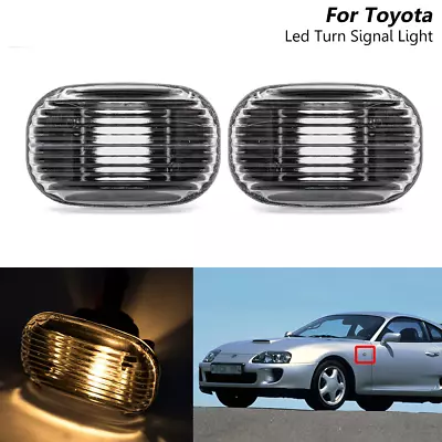 Clear Fender Side Marker Turn Signal Light For 93-98 Toyota Supra JZA80 Celica • $19.99