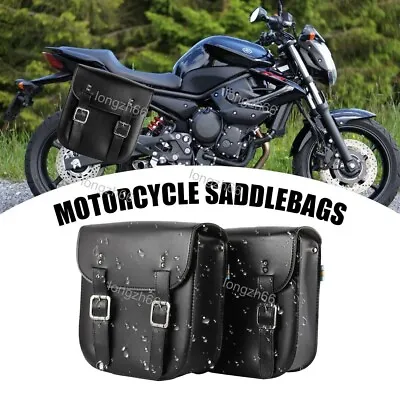$62.89 • Buy PU Leather Side Tool Saddle Bag For Yamaha V-Star XVS 250 650 950 1100 1300 USA