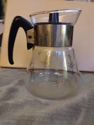 Vtg Pyrex Corning Atomic Star Burst Coffee Pot Carafe 4 Cup  • $18.99