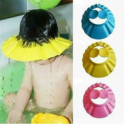 Really Effective Infant Bath Shower Cap Adjustable Baby Hair Wash Hair Cut Hat • £3.08