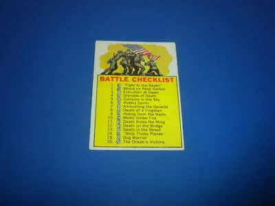 BATTLE CARDS #66 Topps/T.C.G. 1965 Printed In U.S.A. • $27