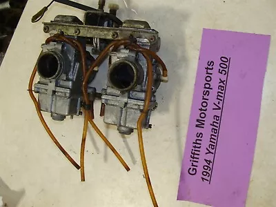 1994 YAMAHA VMAX 500 8AB MIKUNI Carbs Carburetors Throttle Cable Parts 36mm • $144