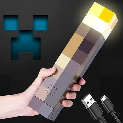 Minecraft Decorative Night Light Rechargeable Torch Glowing Blocks And Potion • $18.99