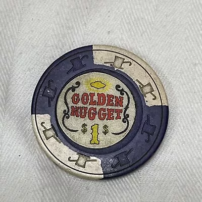 Classic GOLDEN NUGGET $1 Hotel Casino Gaming Poker Chip - Las Vegas NV VINTAGE • $24.99