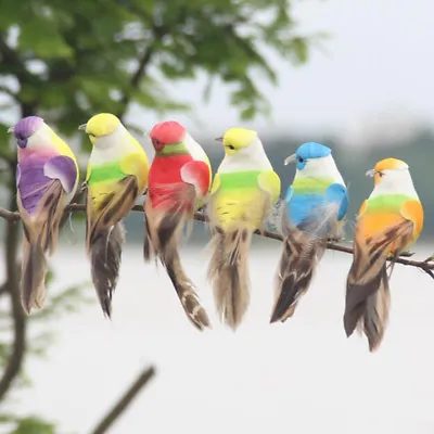 1Pc`artificial Feather Birds Nest Decorative Mini Swallows Home Garden OrnamHFFM • $1.12