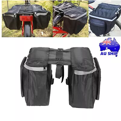 Waterproof Bike Bicycle Rear Rack Pannier Bag Back Seat Saddle Carry Bag Carrier • $17.69