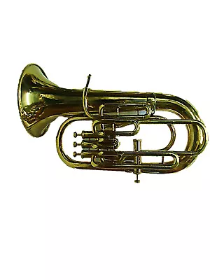 New Offer Bb/F 4 Valve Brass Finishing Euphonium With Free Hard Case +M/P • $352.45