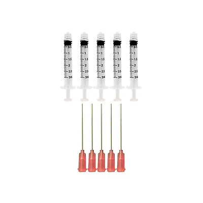 5 Pack -3ml Sterile Syringe With 18 Ga 1 1/2  Blunt Tip Needle + Clear Tip Cap • $6.18