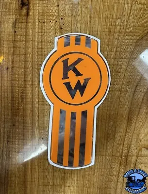 Old Style Orange/Chrome Kenworth Emblem Decal Replacement USA Made High Quality • $88.07