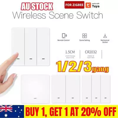 1/2/3Gang ZigBee Wireless Smart Scene Switch Push Button Remote Control APP • $9.99