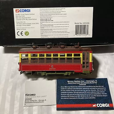 Corgi US55206 Birney Safety Car Chicago IL Destination 1:48 Diecast Cable Car • $19.99