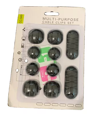 Multi Purpose Cable Clips Set. For Device Cable Management CC-949.  (B3) • $9.08