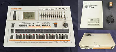 Fully Tested-working VG 1985 Roland TR-707 Rhythm Composer; Manual Power Supply • $1027.77