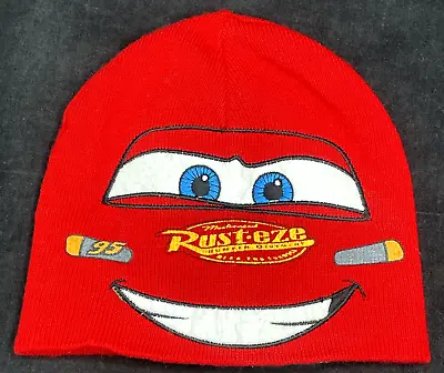 Disney Pixar Cars Embroidered Boys Red Lightning McQueen Knit Hat Beanie • $5.95