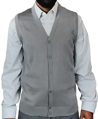Blue Ocean Mens Sleeveless Cardigan Sweater Vest (SV-200) • $27
