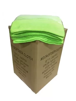 Case 240 Light Green Microfiber 12 X12  Dairy Towels Udder Cloths 300GSM • £110.34