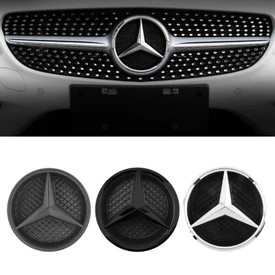 For Mercedes Benz A C E Class W205 W212 Glossy Mat Star Emblem Front Grill Badge • £24.47