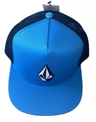 Volcom Trucker Hat Snapback Baseball Cap Blue Full Stone Cheese (NEW) • $19.99