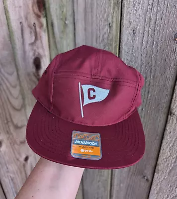 Richardson Outdoor 5 Panel Hat Strapback Maroon Red Model 217 • $12.99