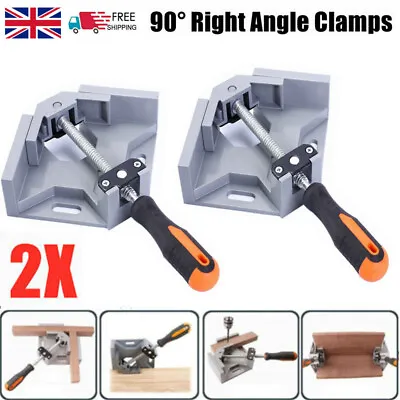 £18.99 • Buy 2x 90° Right Angle Clamps Woodworking Corner Clamp Vice Grip Welding Clip UK