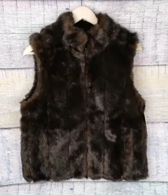 Worthington Reversible Grooved Faux Mink Vest/Jacket Women Size S New With Tags • $28.99