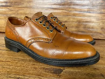 LL Bean Saddle Oxfords Mens Size 10 D Tan Leather Derby Shoes Vintage • $29.50