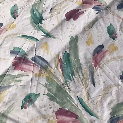 Vintage Croscill Brush Strokes Multicolor Pastel 72” Round Tablecloth USA • $26